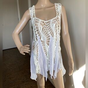 Rima Woven Sheer Hi-Low Dress, Top & Cover up